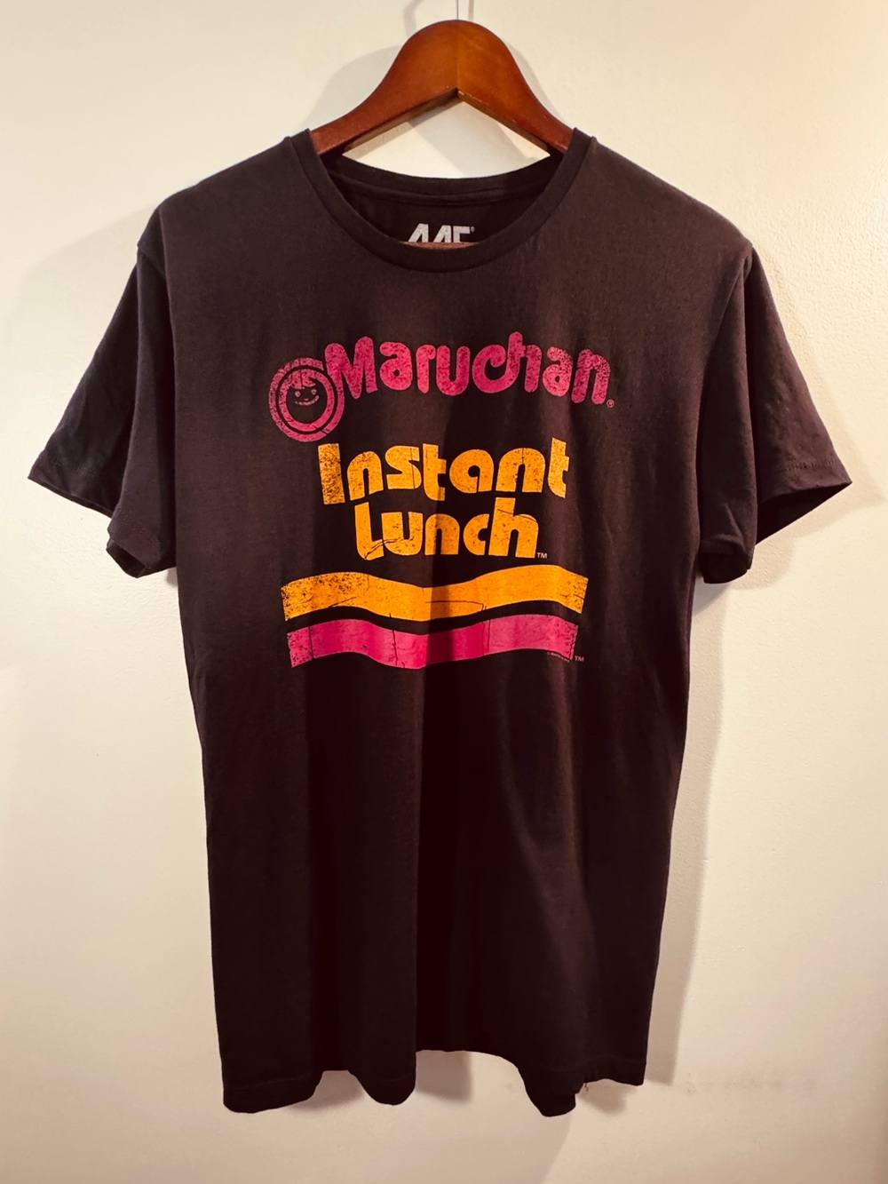 Maruchan Instant Lunch Graphic Tee Black Retro Ramen T-Shirt Size Large